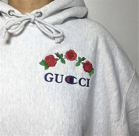 gucci champion flower ssweatshirt|Gucci sweatshirt.